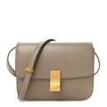 Liege Calfskin Medium Classic Box Flap Bag Souris