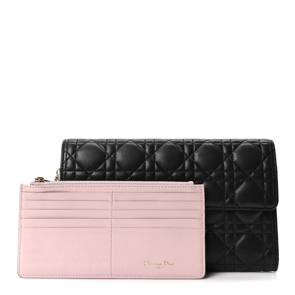 Lambskin Cannage Miss Dior Clutch Black