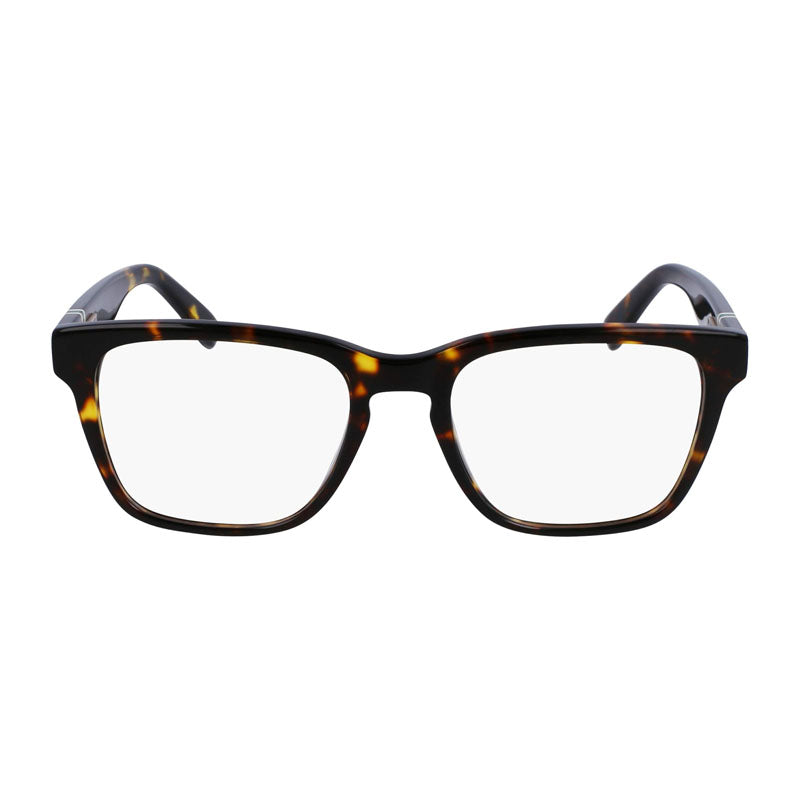 Lacoste Eyeglasses Square Full Rim, Dark Havana Frame and Clear Demo Lenses Lens L2932230