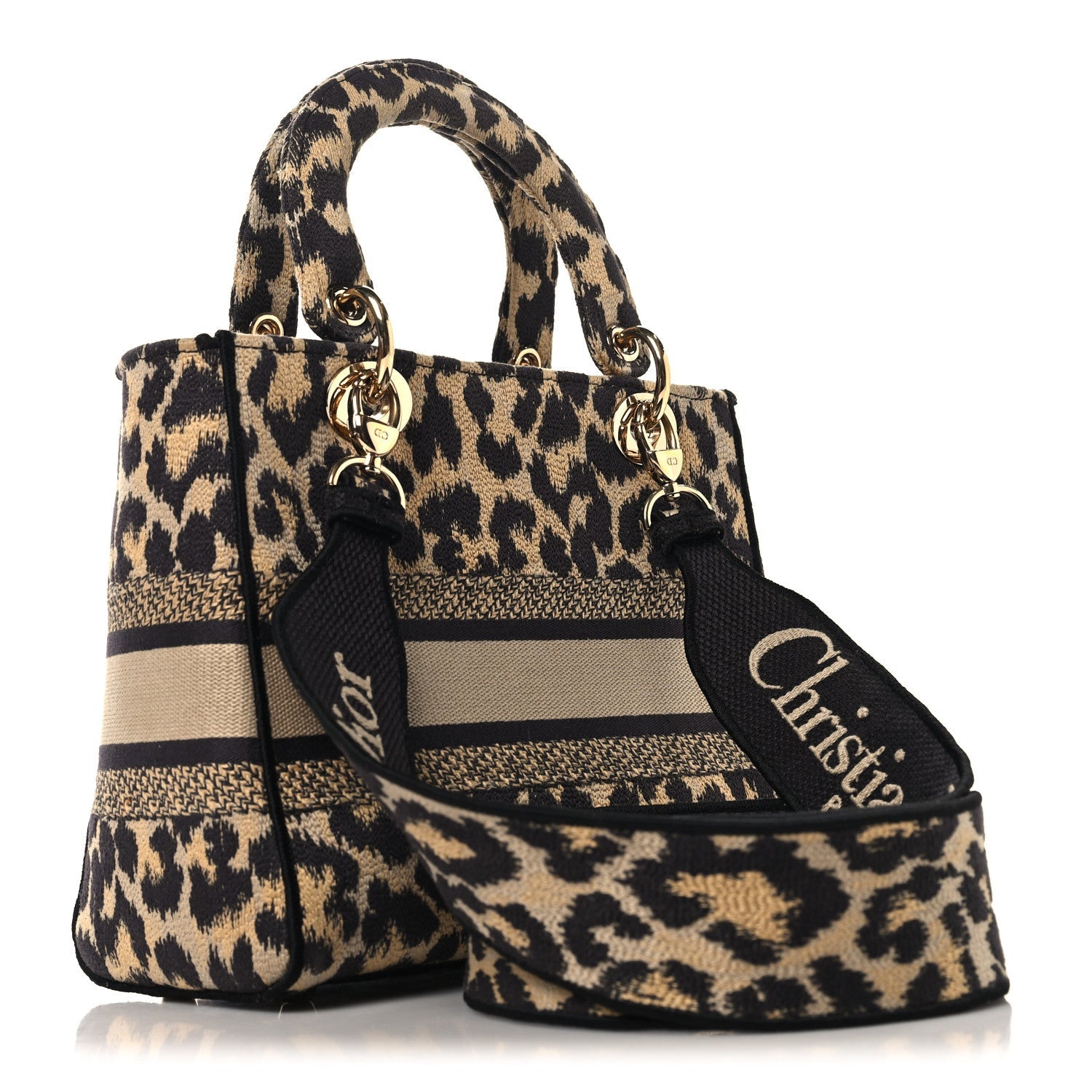 Canvas Medium Mizza Embroidered Lady D-Lite Beige Multicolor