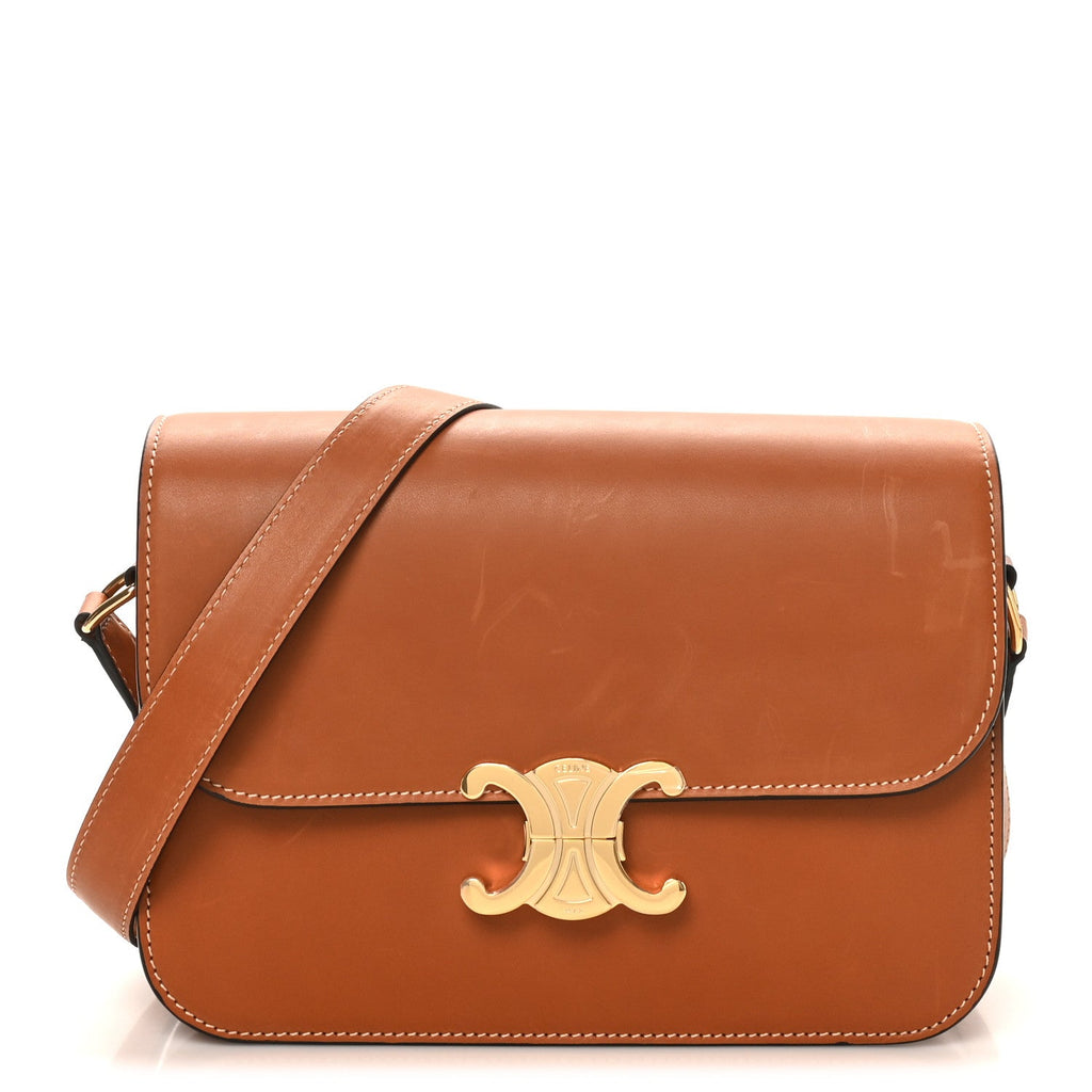 Natural Calfskin Medium Triomphe Tan