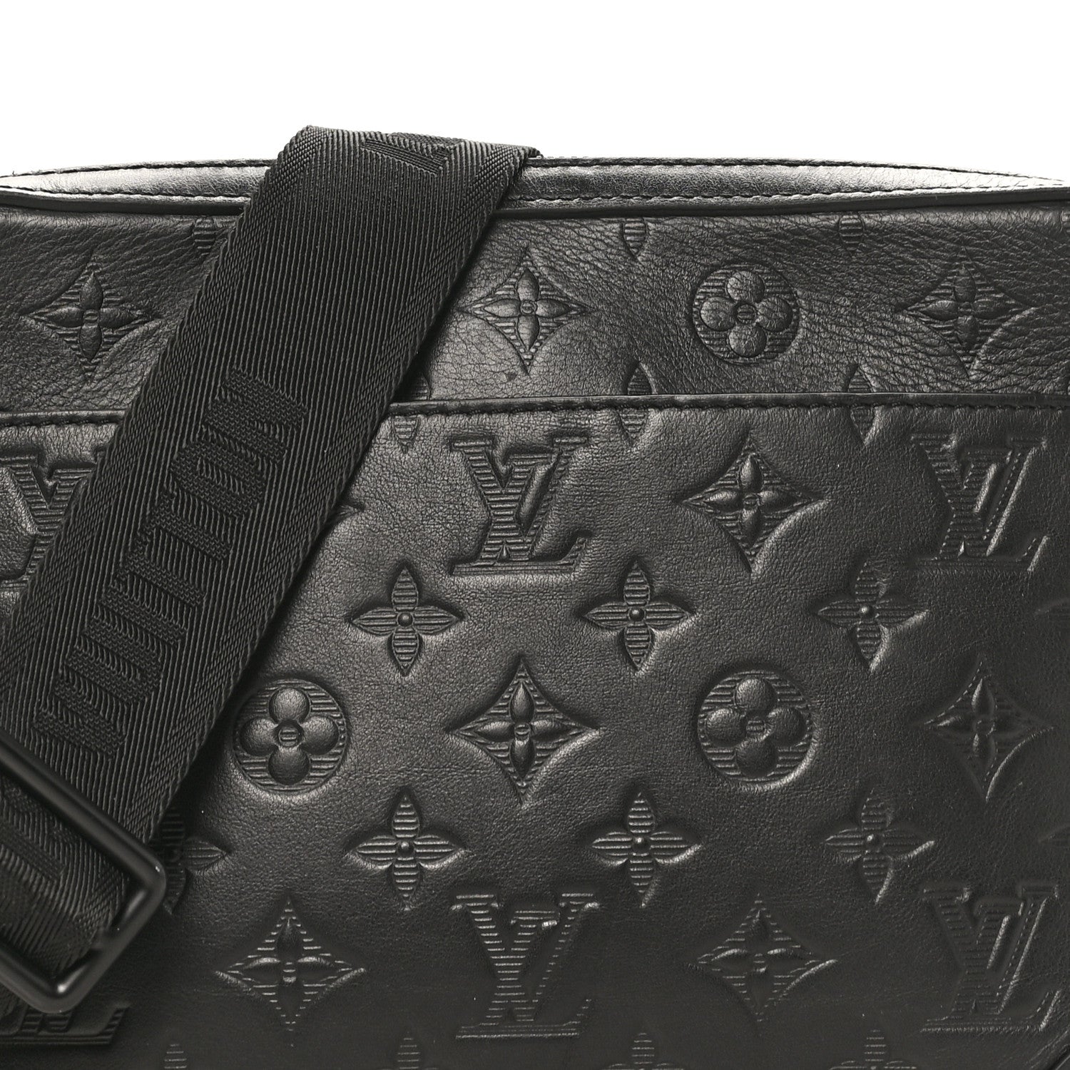 Calfskin Monogram Shadow Duo Messenger Black