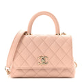 Caviar Quilted Extra Mini Coco Handle Flap Light Pink