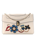 Calfskin Serpenti Forever Floral Crossbody Bag White Agate Multicolor
