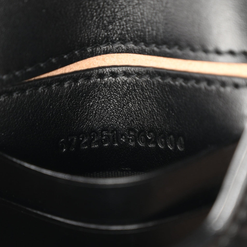Calfskin Small GG Marmont Phone Crossbody Bag Black