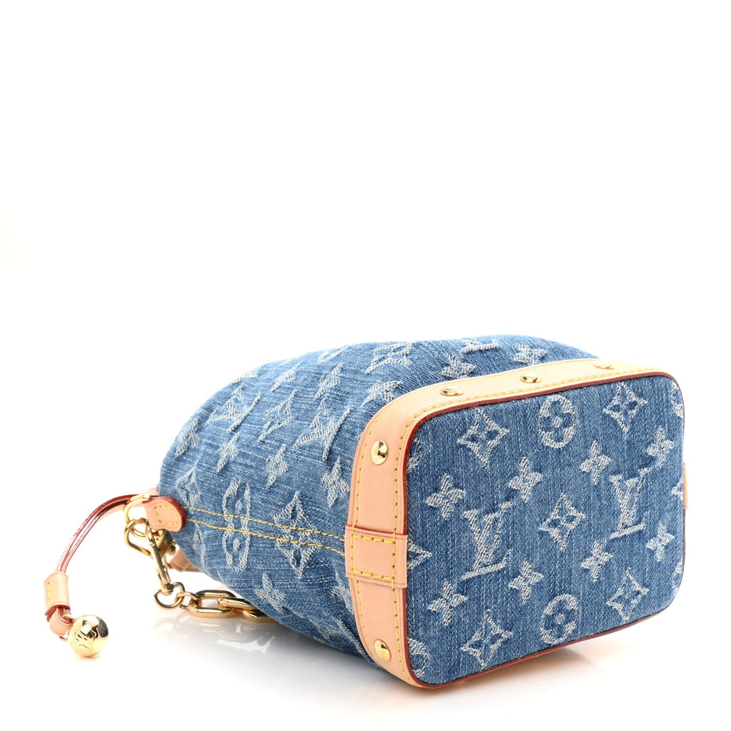 Monogram Denim Nano Noe Blue