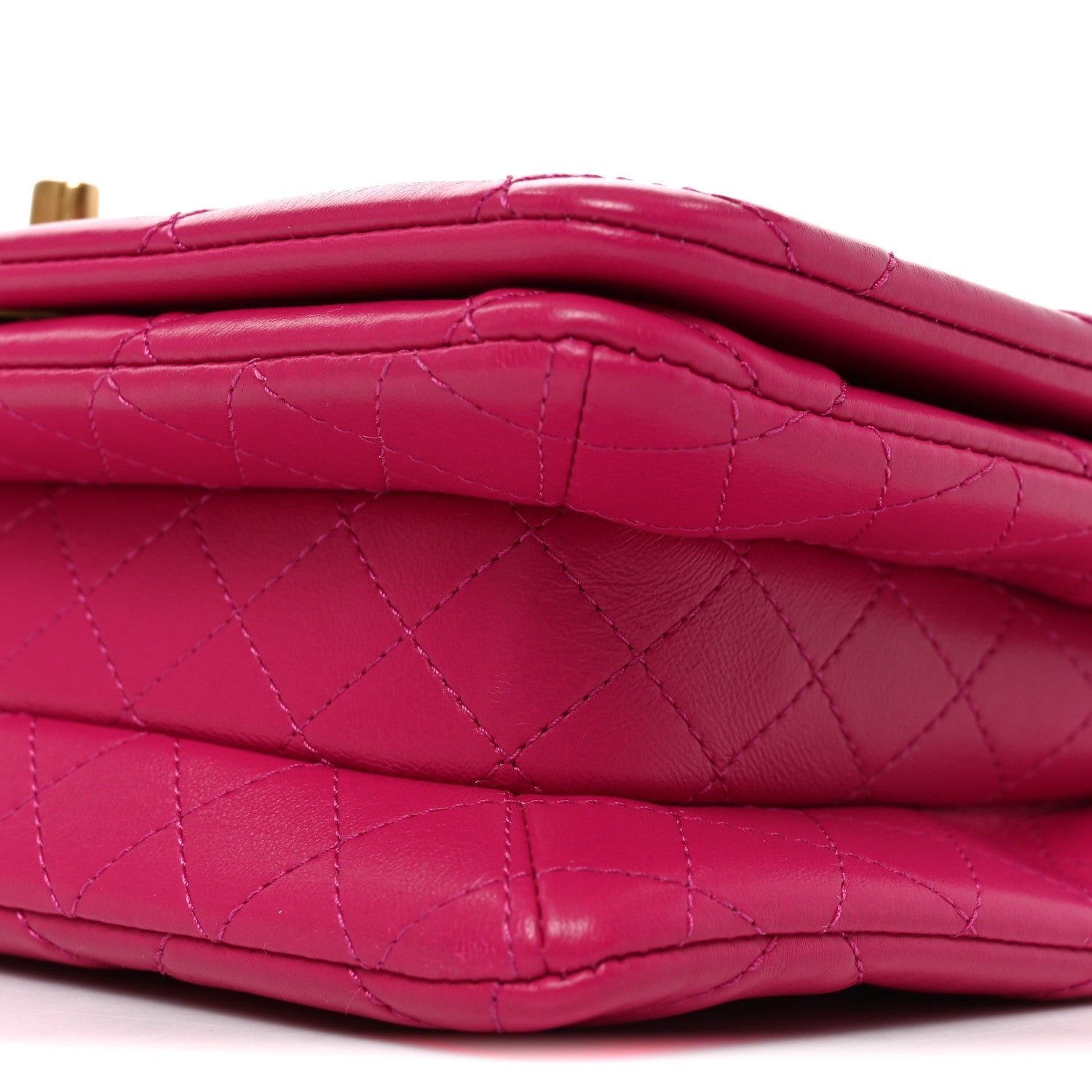 Lambskin Quilted On And On Small Chain Flap Fuchsia