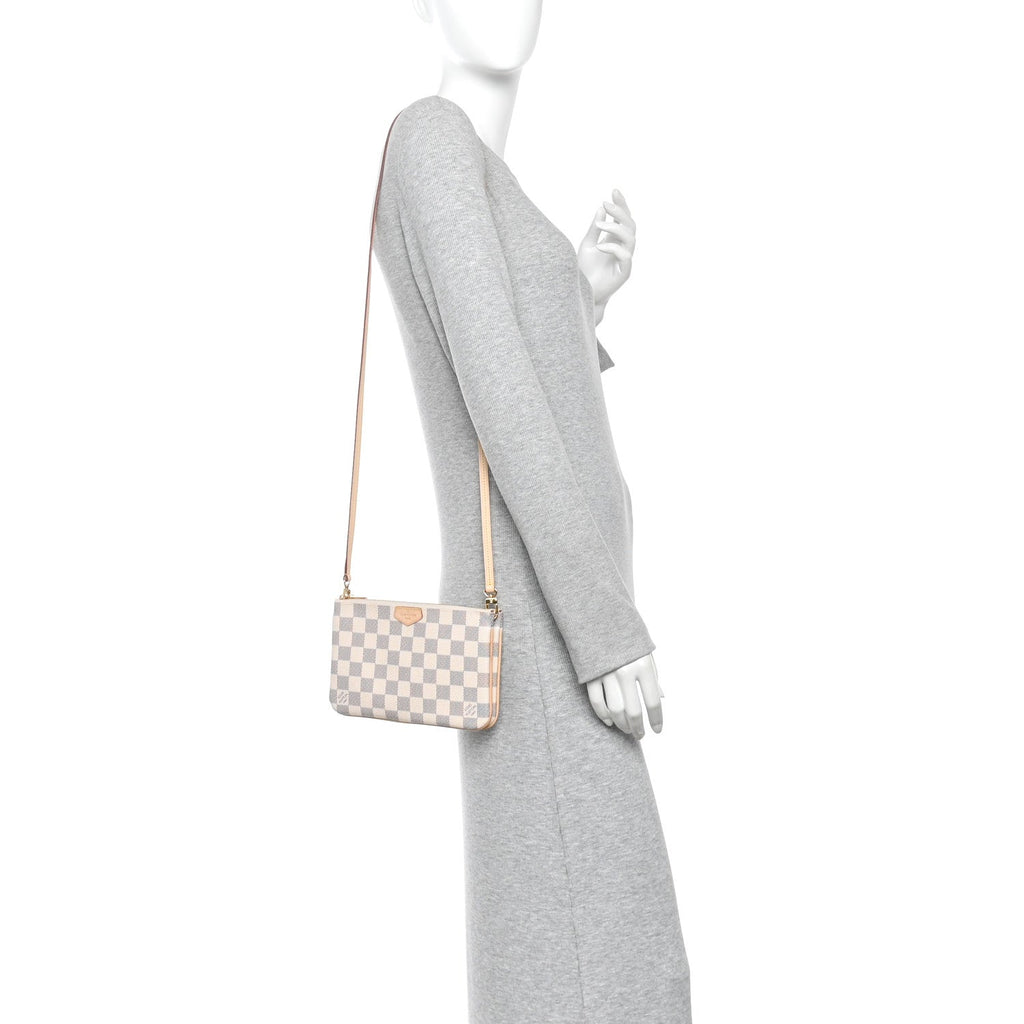 Damier Azur Double Zip Pochette