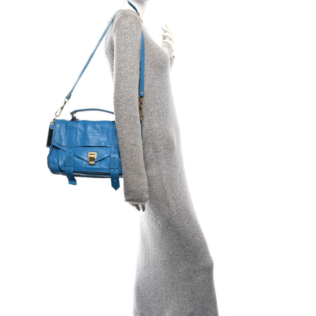 Lambskin Medium PS1 Satchel Blue