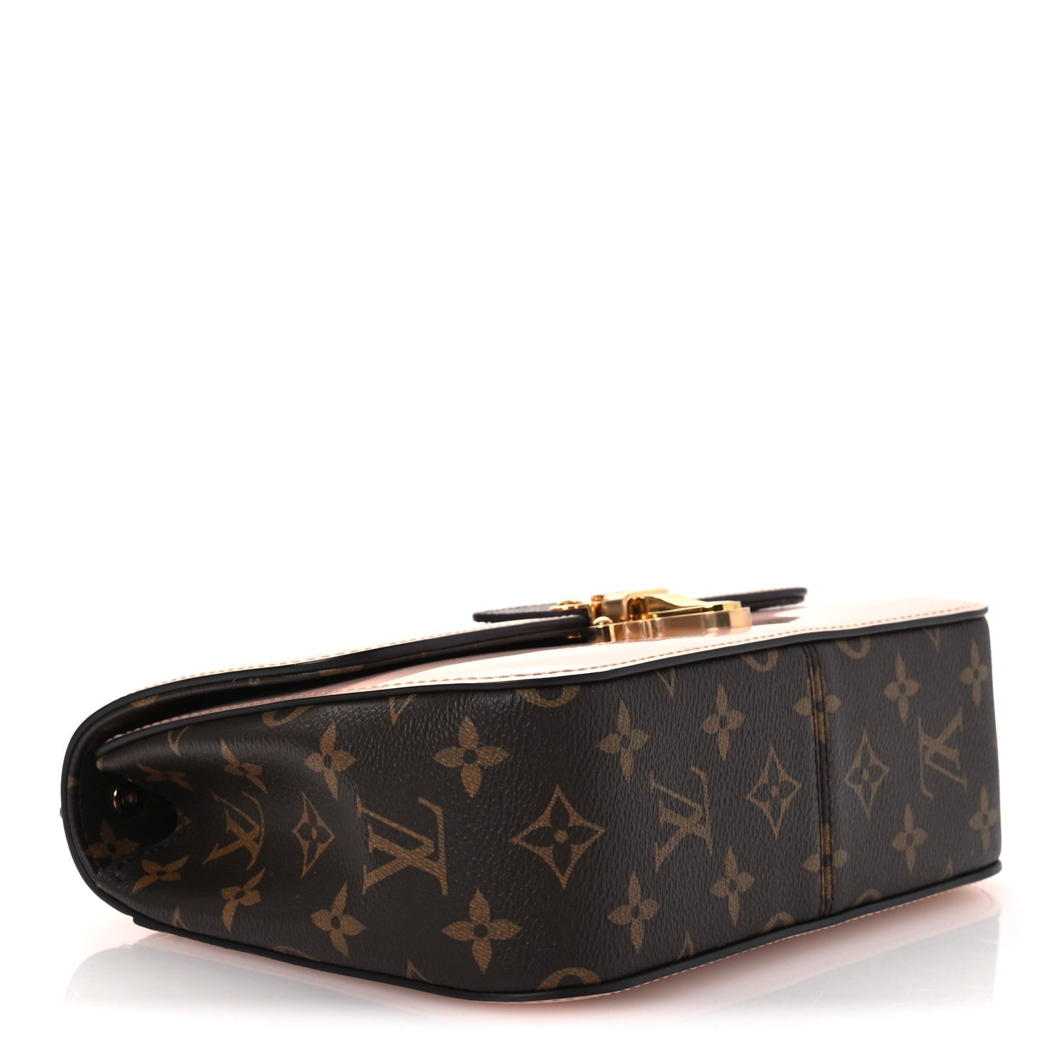 Patent Calfskin Monogram Cherrywood BB Rose Ballerine