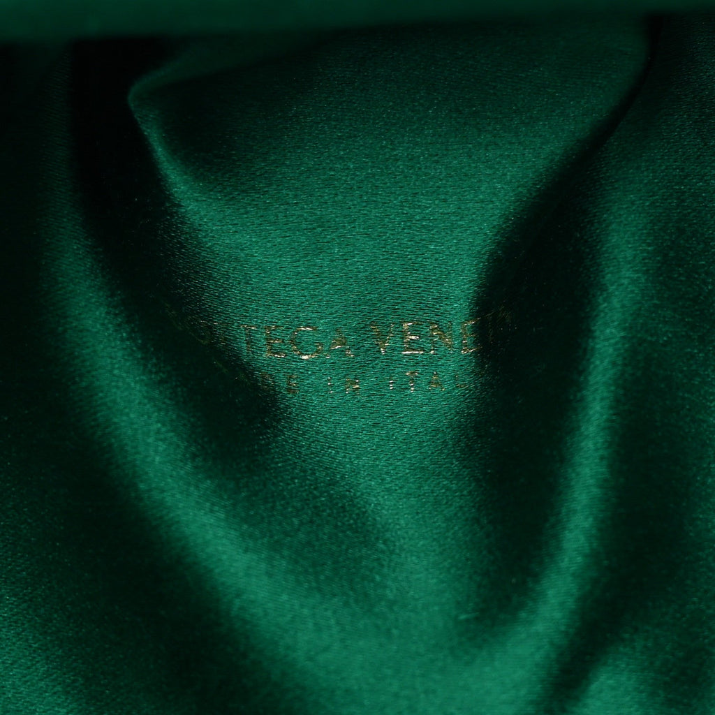 Satin Crystal Embellished The Mini Pouch Emerald