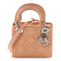 Patent Cannage Mini Lady Dior Rose Clair