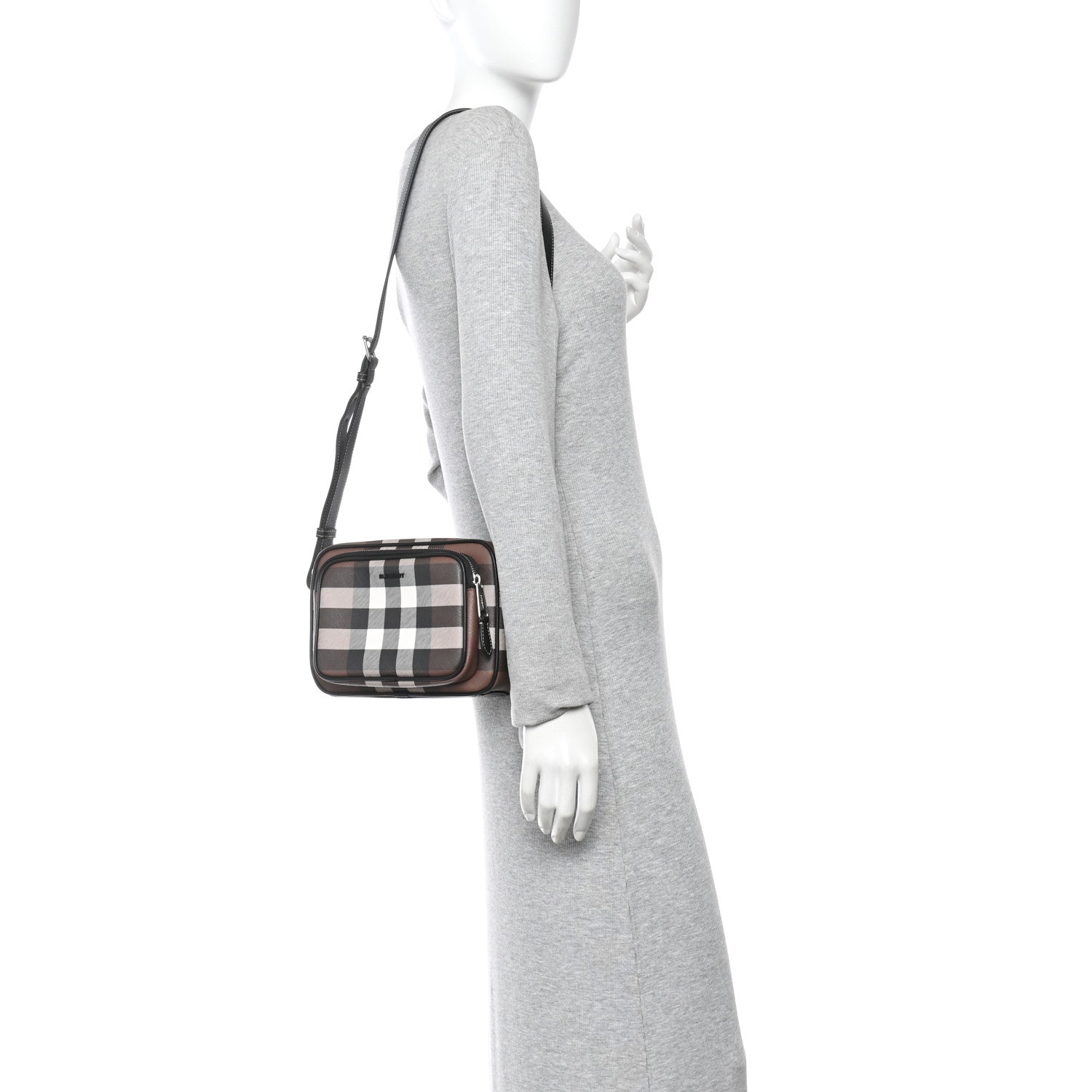 Canvas Check Paddy Messenger Birch Brown