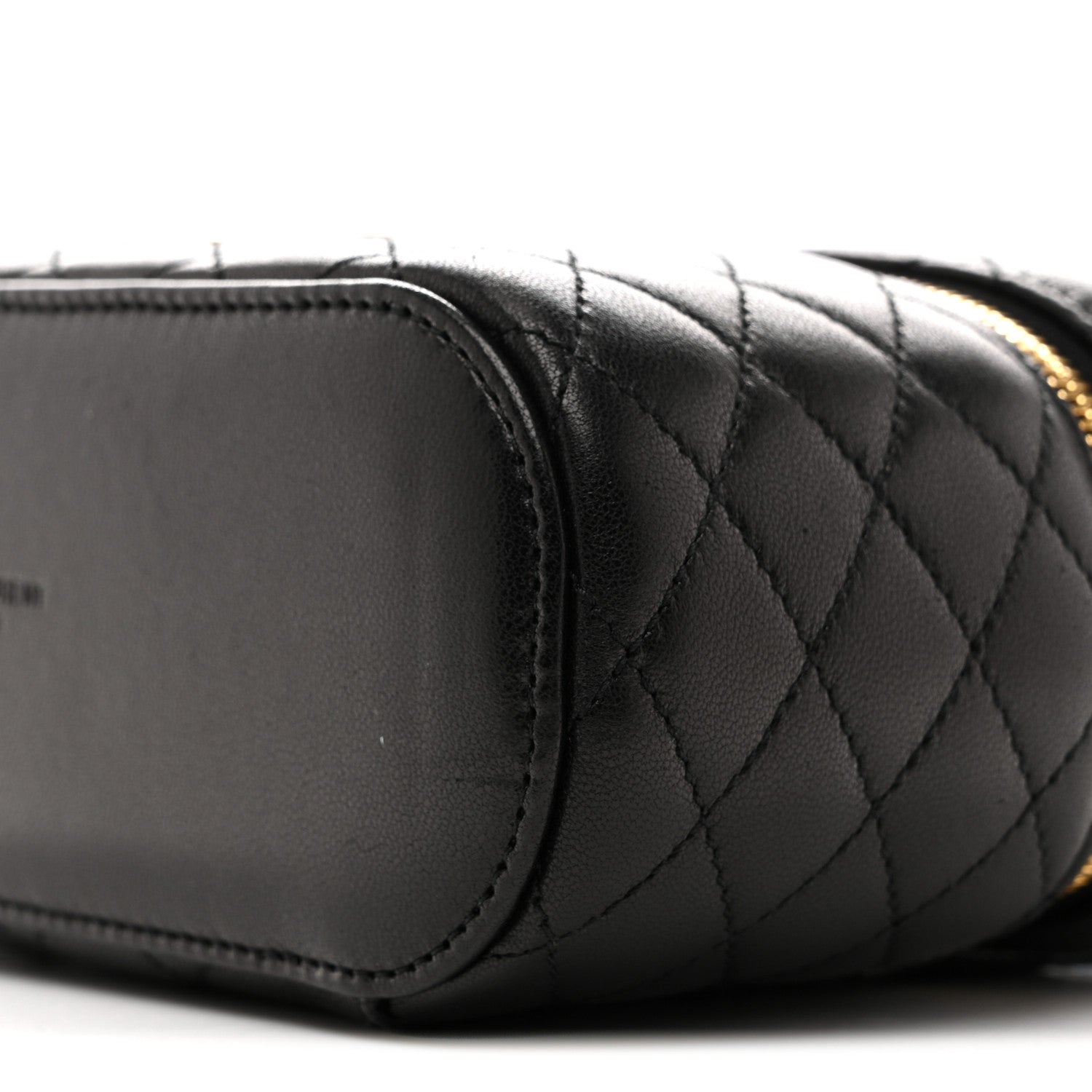 Lambskin Quilted Mini Gaby Vanity Case Black