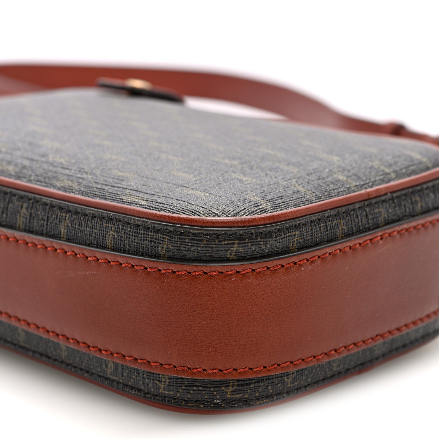 Canvas Smooth Calfskin Le Monogramme Crossbody Pouch Chestnut