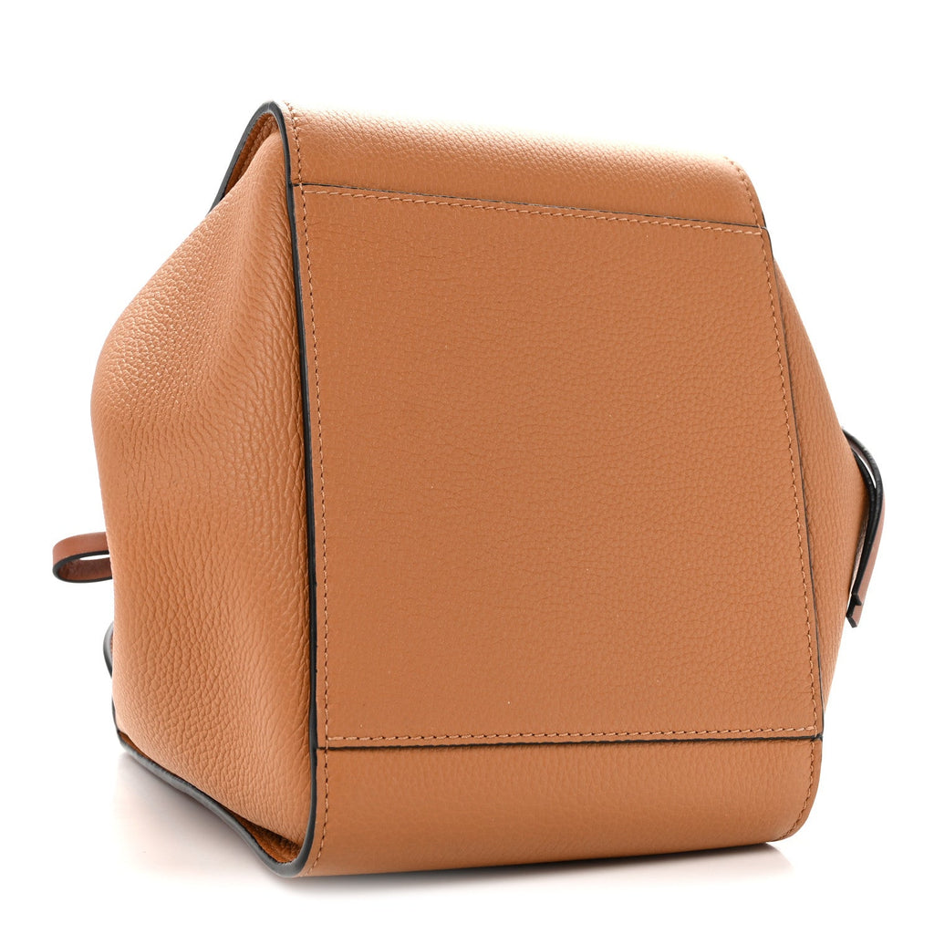 Grained Calfskin Mini Hammock Shoulder Bag Light Caramel