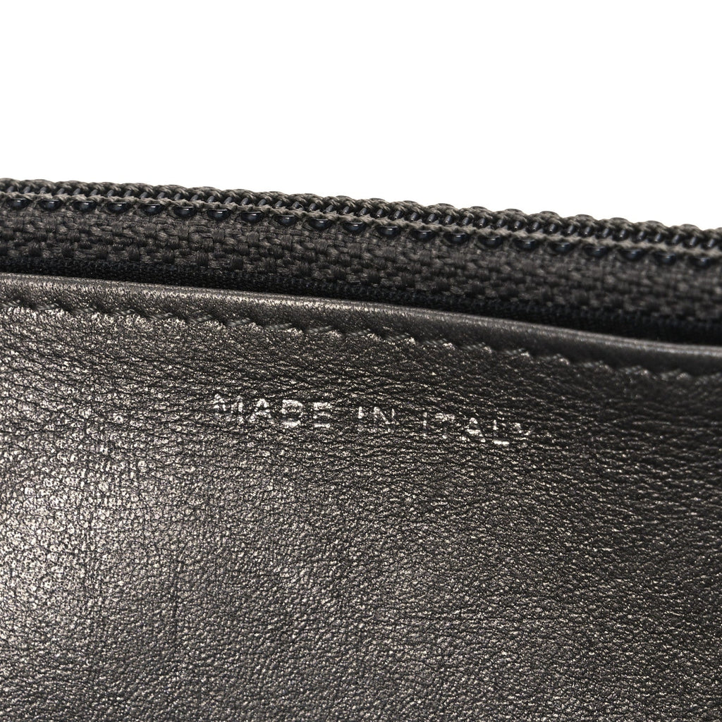 Metallic Caviar Timeless CC Wallet On Chain WOC Grey