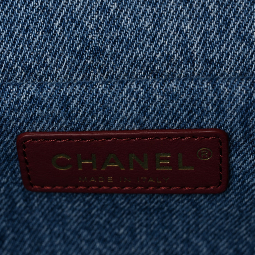 Denim Small Souplissimo Maxi Flap Blue