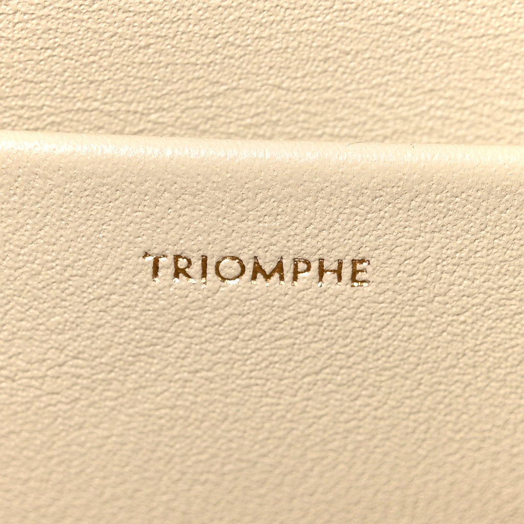 Natural Calfskin Triomphe Shoulder Bag Pampa