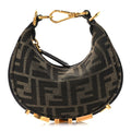 Fabric Jacquard FF 1974 Nano Fendigraphy Hobo Charm Tobacco Moro