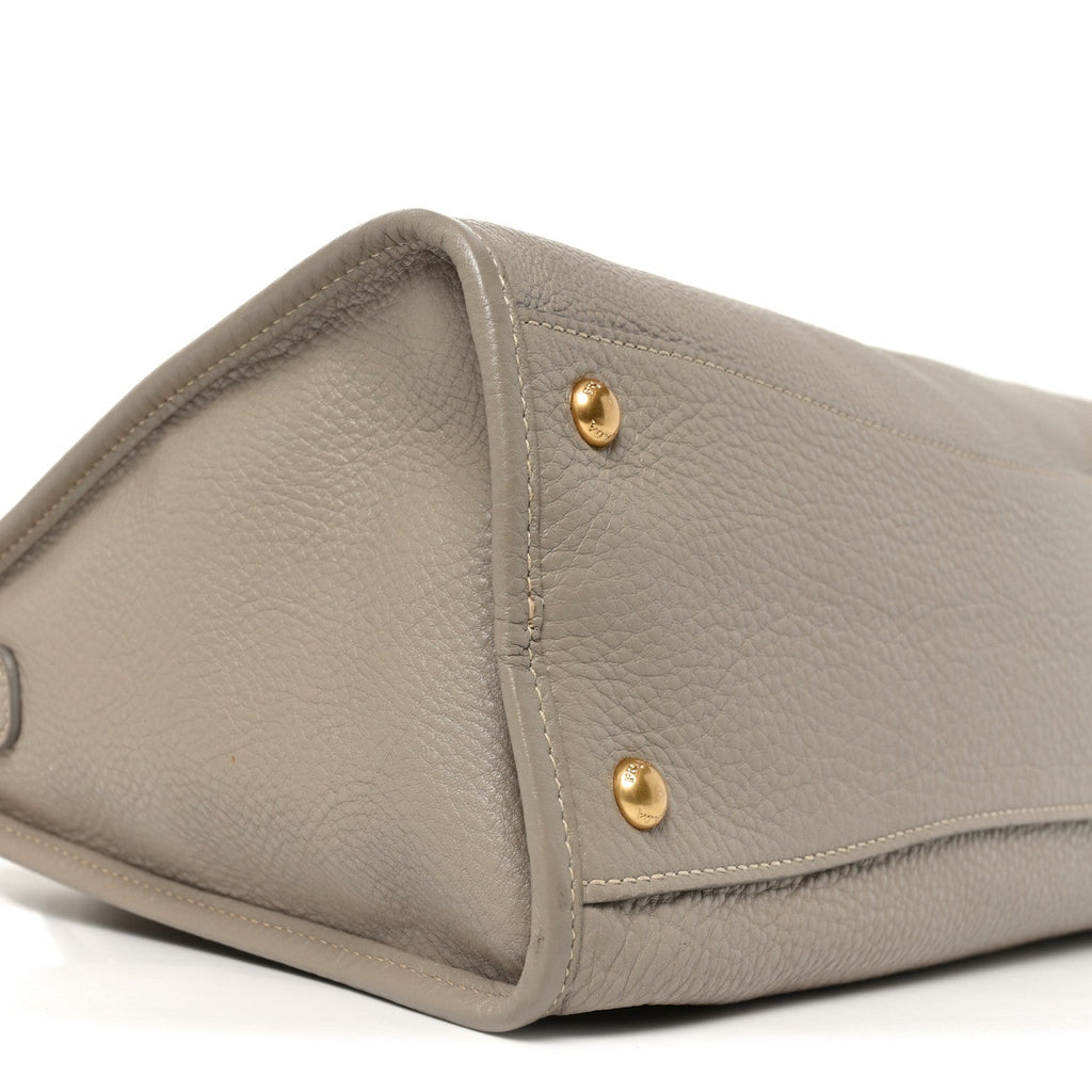 Vitello Daino Shopping Satchel Pomice