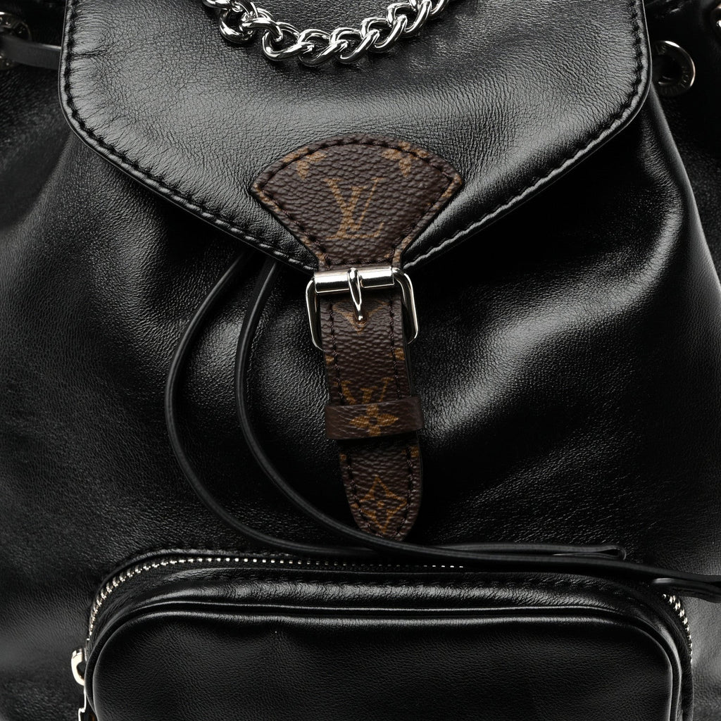 Lambskin Monogram Montsouris Vibe PM Black