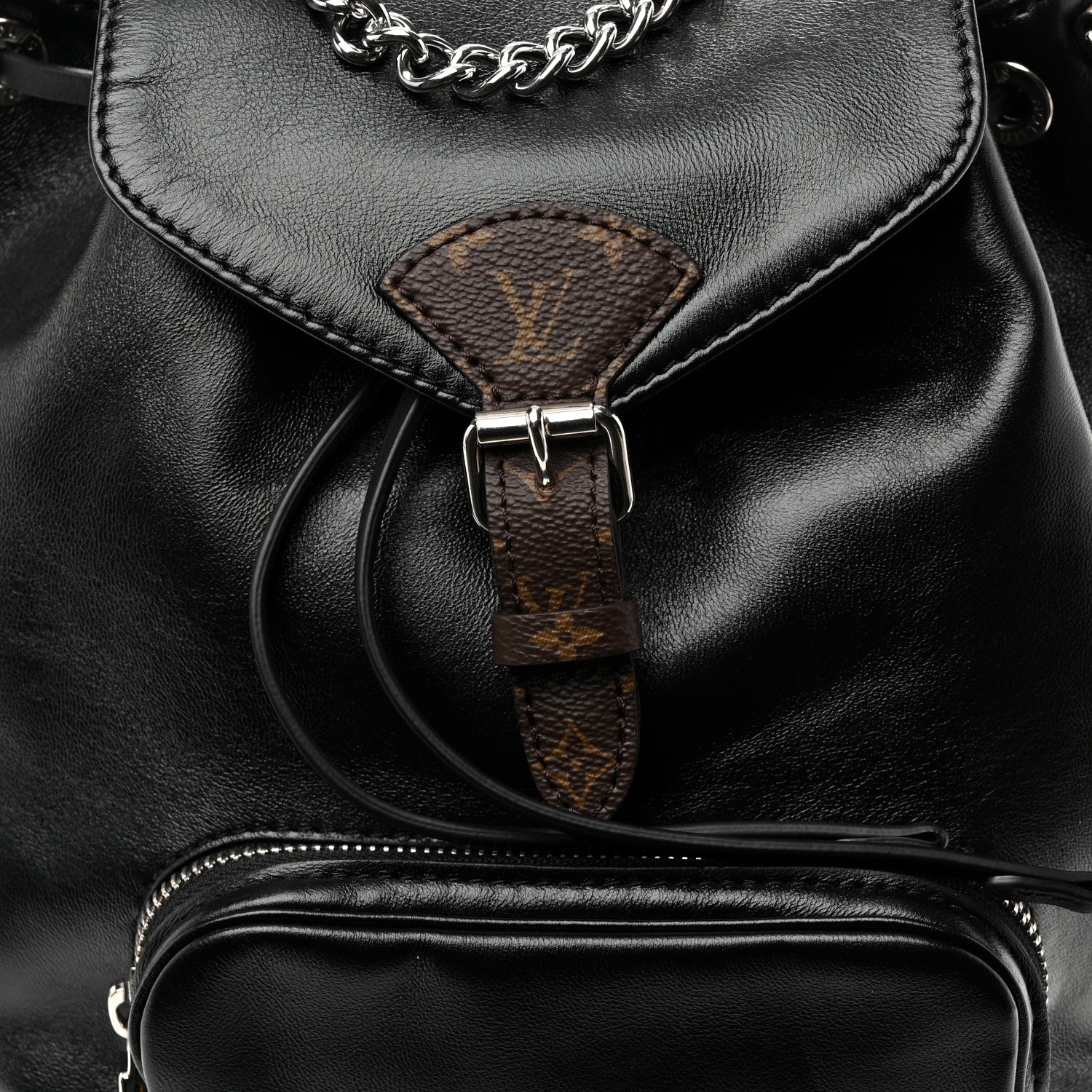 Lambskin Monogram Montsouris Vibe PM Black