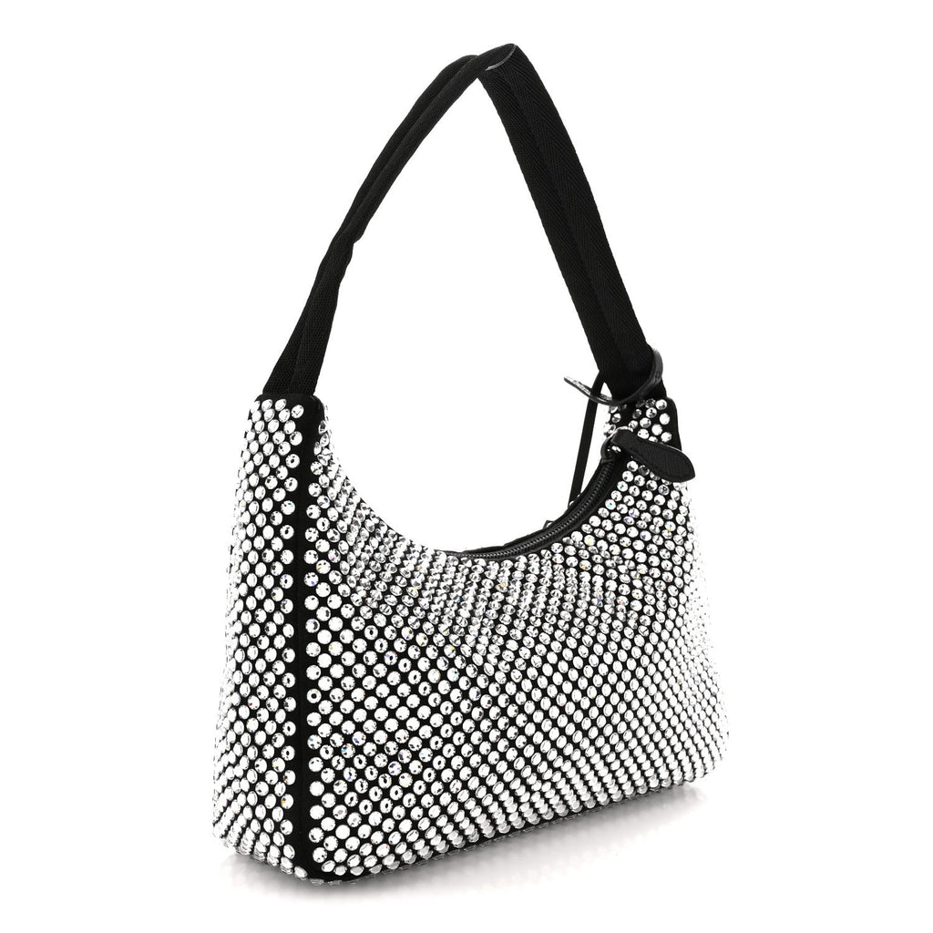 Satin Crystal Mini Re-Edition 2000 Bag Cristal