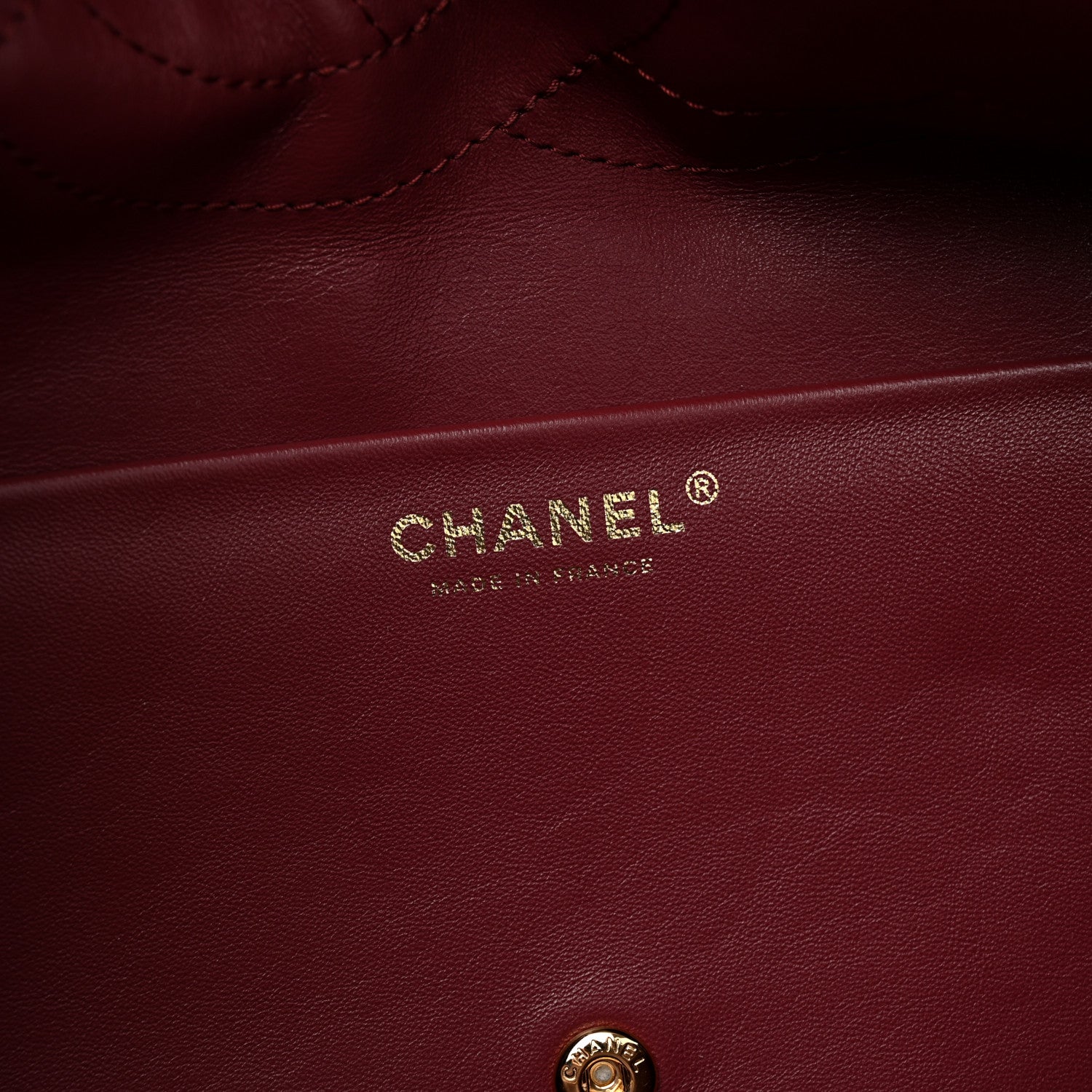 Grained Calfskin Small Souplissimo Maxi Flap Burgundy