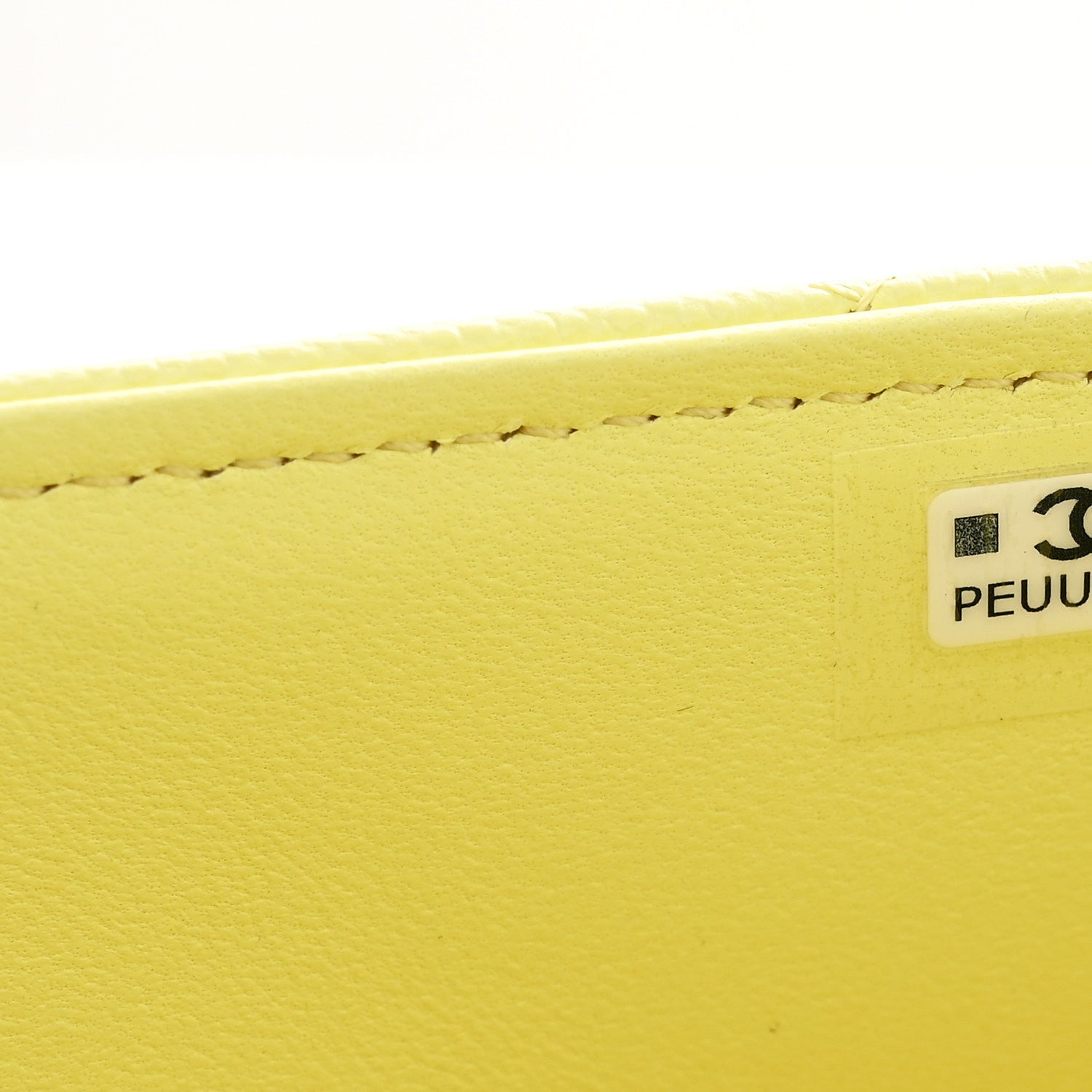 Caviar Quilted Retro Mini Twist Top Handle Clutch Flap Light Yellow