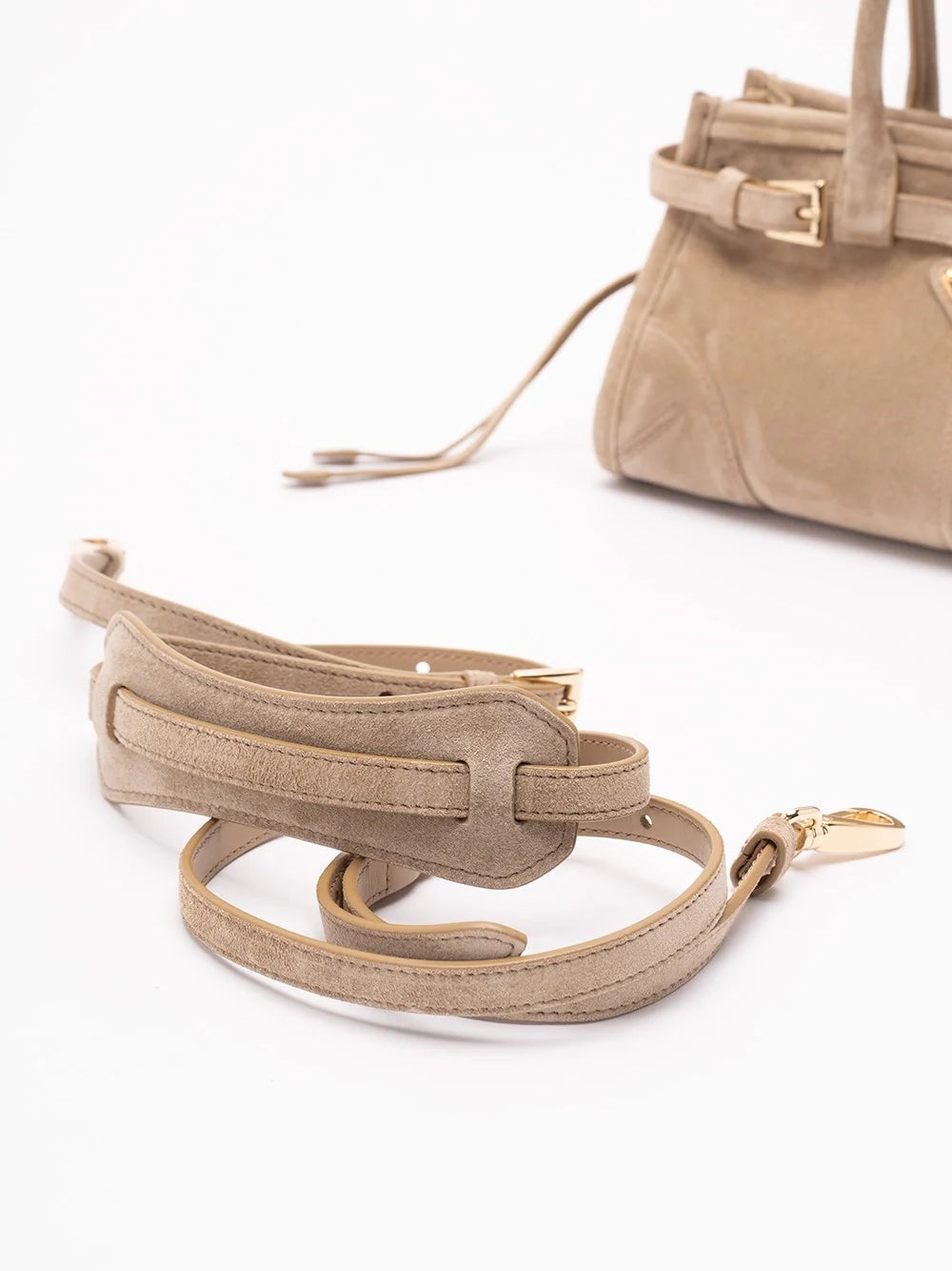 Prada Women `Prada Bonnie` Mini Suede Handbag