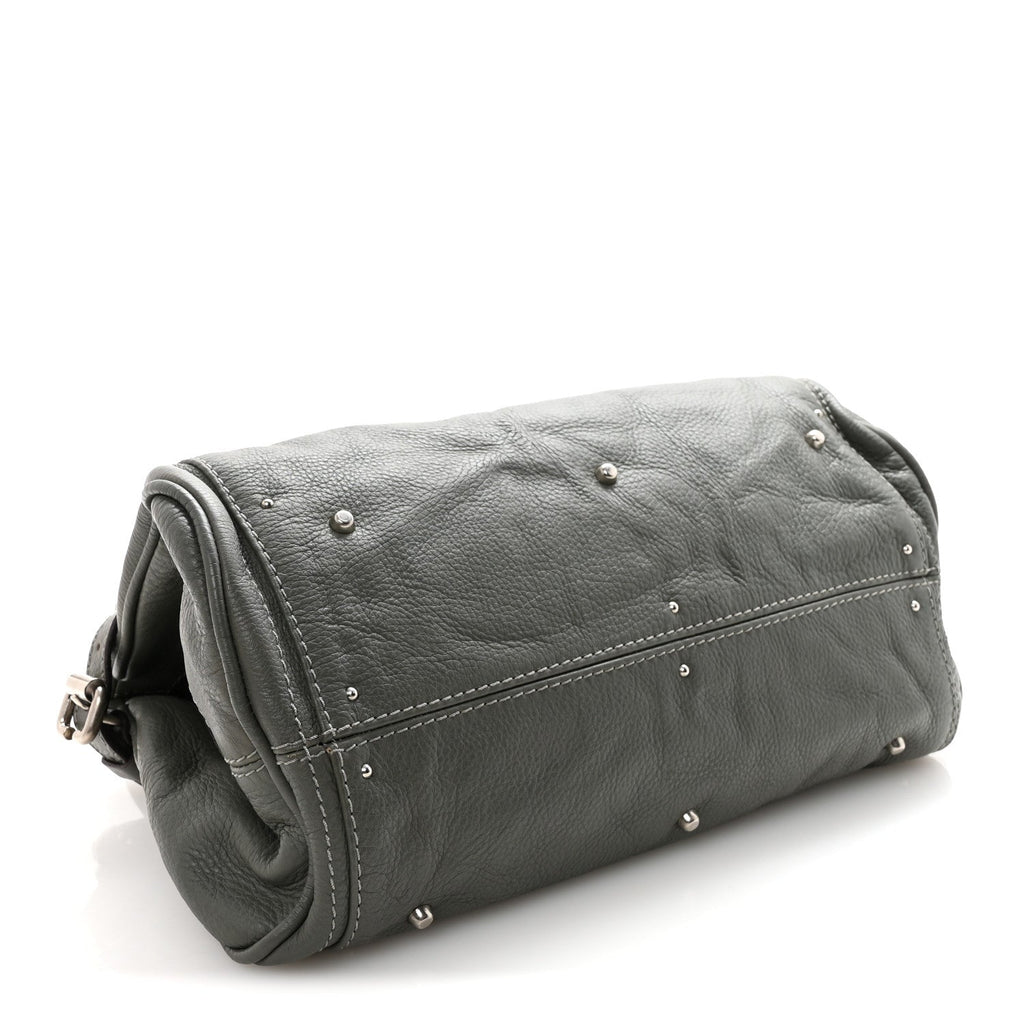 Calfskin Medium Paddington Satchel Gray