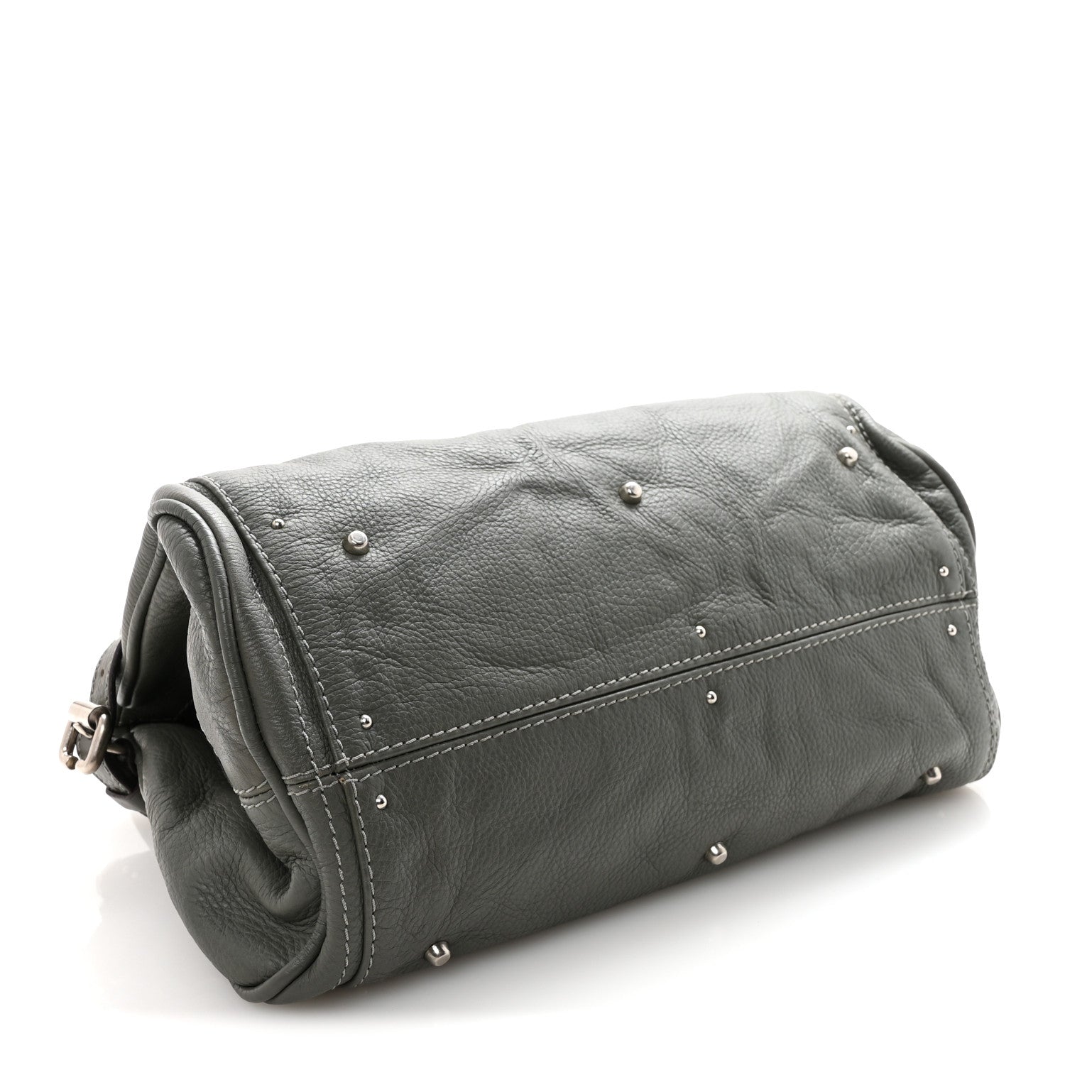 Calfskin Medium Paddington Satchel Gray
