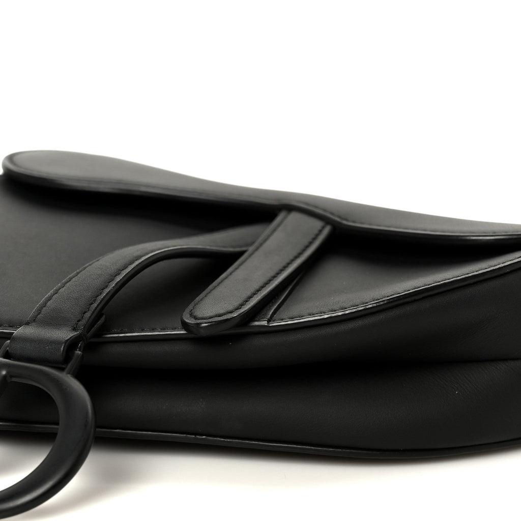 Ultra Matte Calfskin Mini Saddle Bag Black
