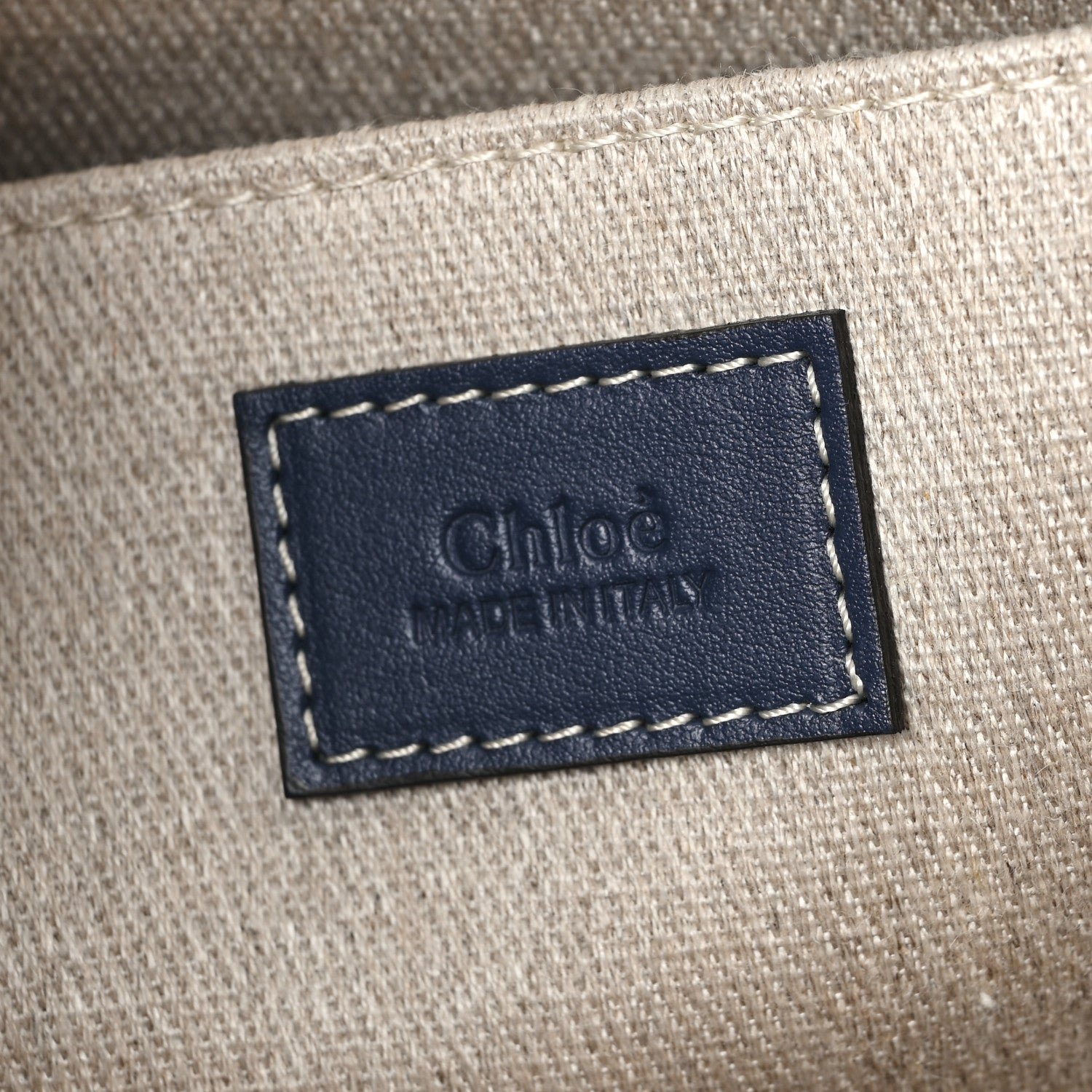 Suede Calfskin Medium Woody Ribbon Tote Navy