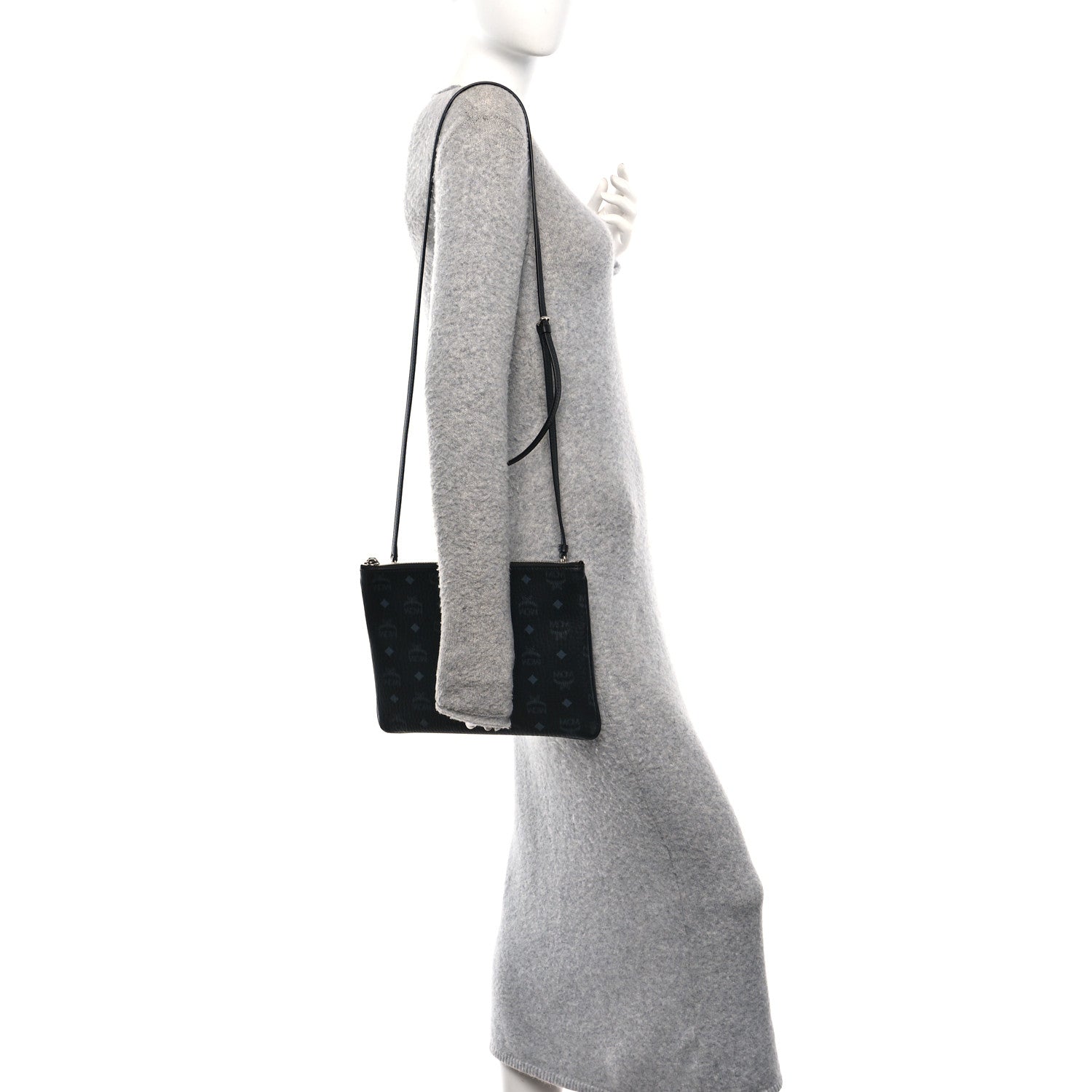 Visetos Medium Crossbody Pouch Black