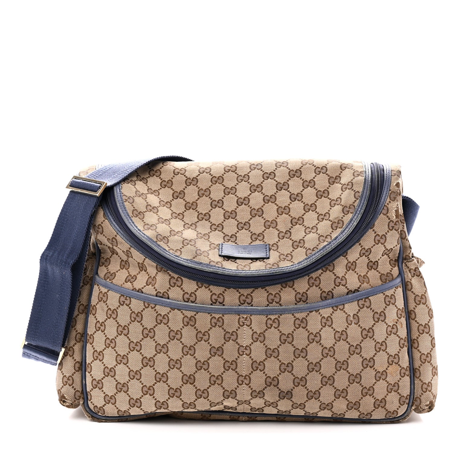 Monogram Natural Pigskin Large Diaper Bag Beige Ebony Cocoa Dark Chocolate