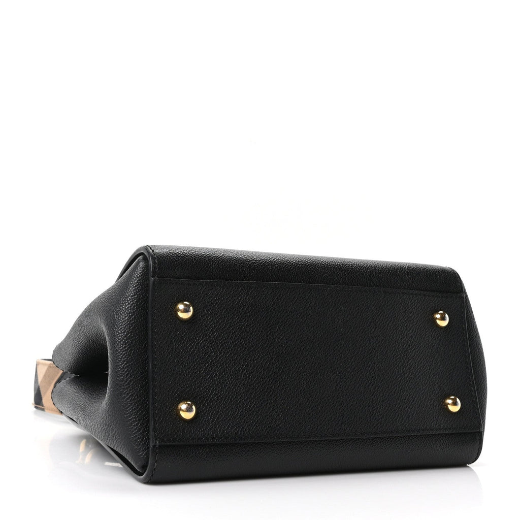 Soft Grain Calfskin Small Buckle Tote Black