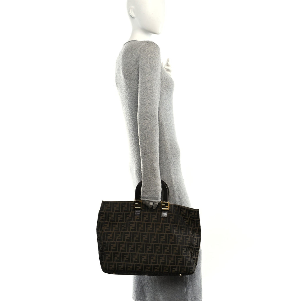 Zucca Top Handle Tote Tobacco