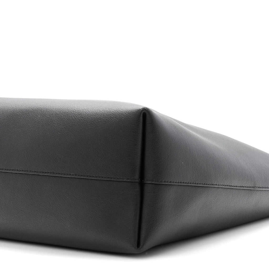 Calfskin Large Shopping Tote Black