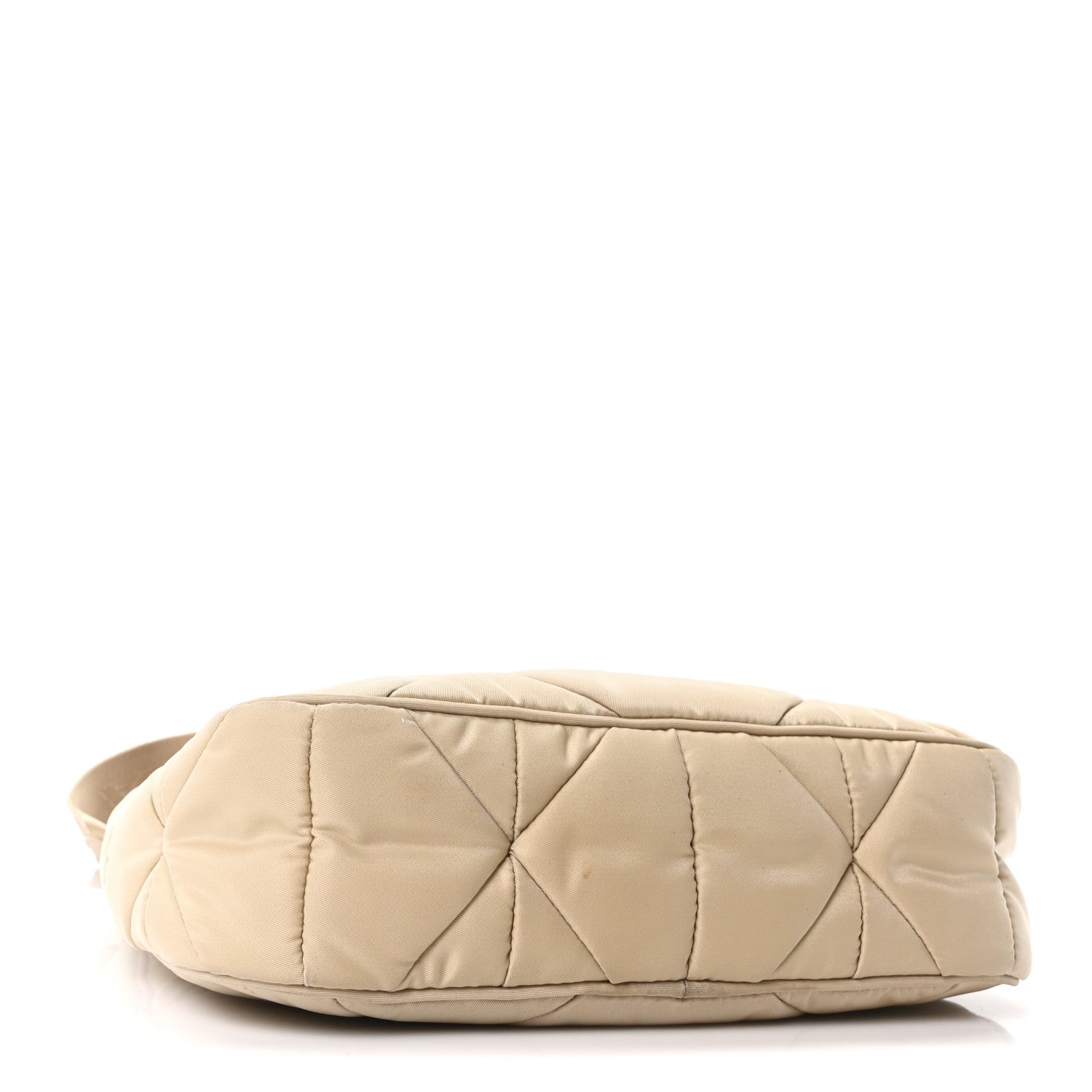 Re-Nylon Triangle Quilted Padded Patchwork System Shoulder Bag Deserto