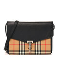 Derby Calfskin Vintage Check Small Macken Crossbody Bag Black