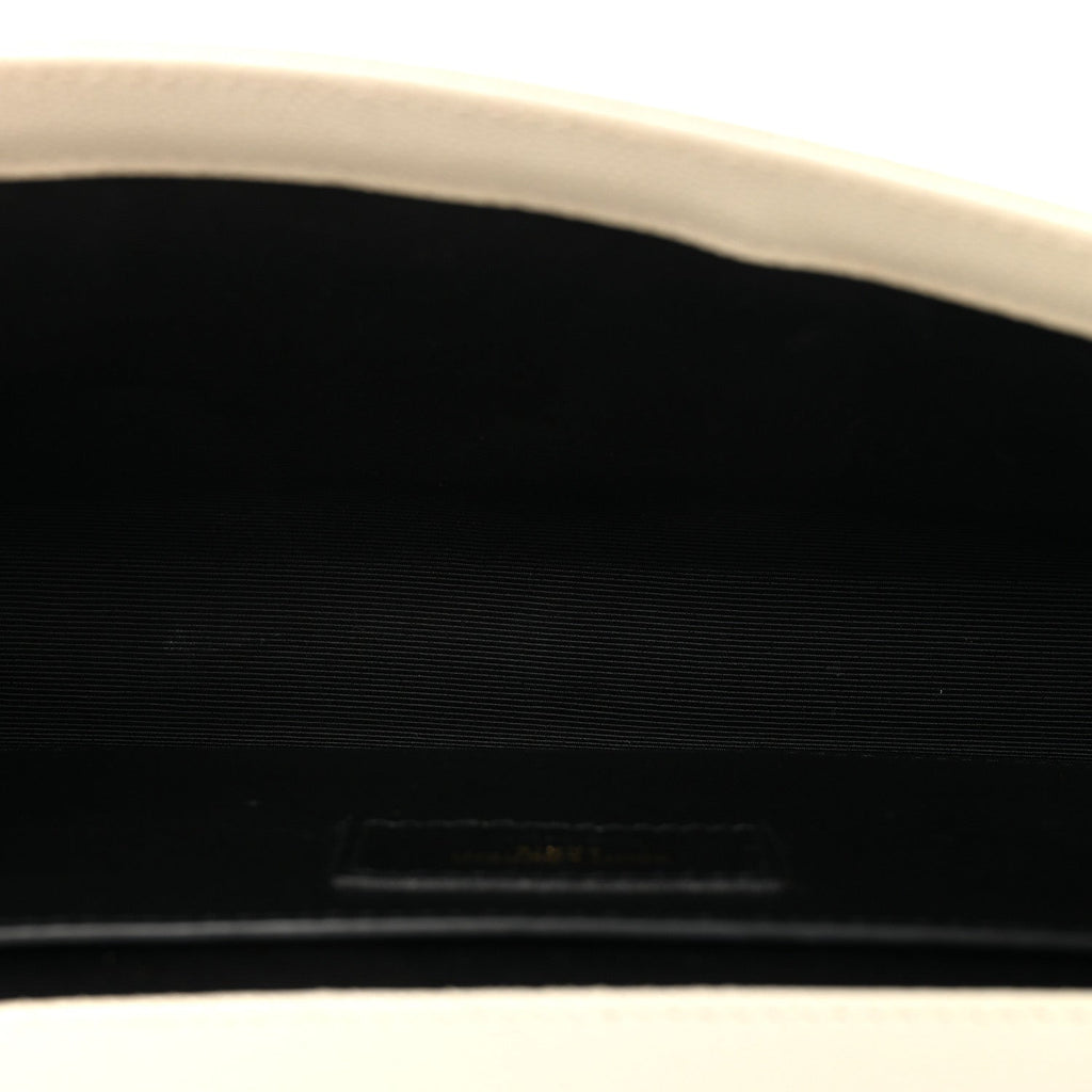 Grain De Poudre Classic Monogram Cassandre Clutch Crema Soft