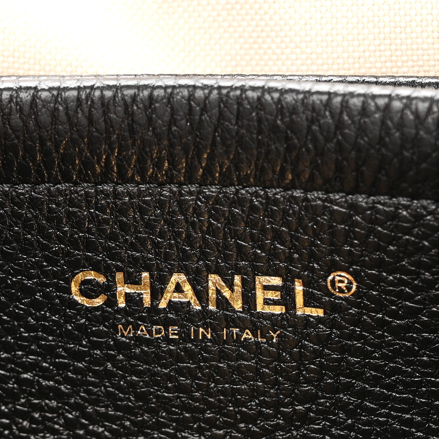 Grained Calfskin Boucle Urban Essentials Small Shopping Bag Black Ivory