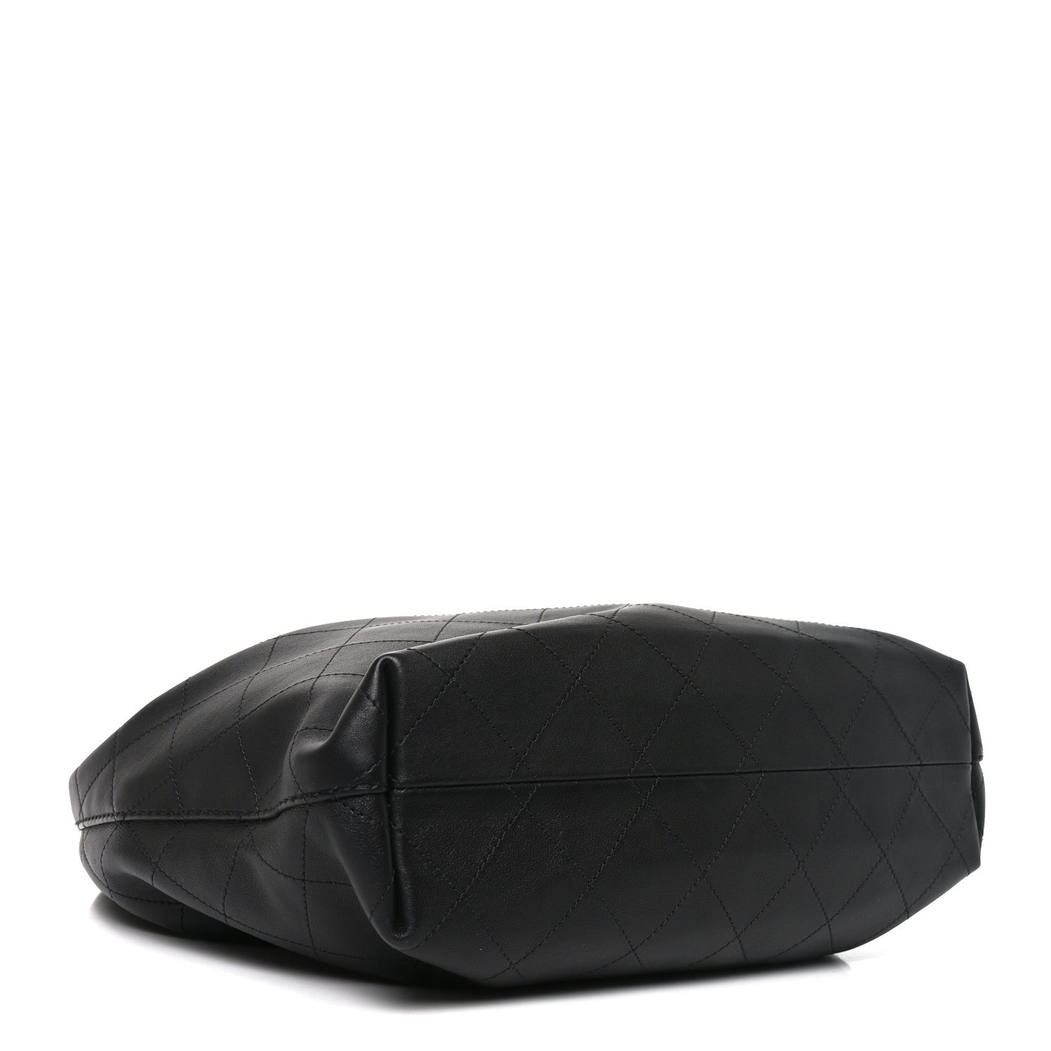 Calfskin Quilted Small Maxi Hobo Black
