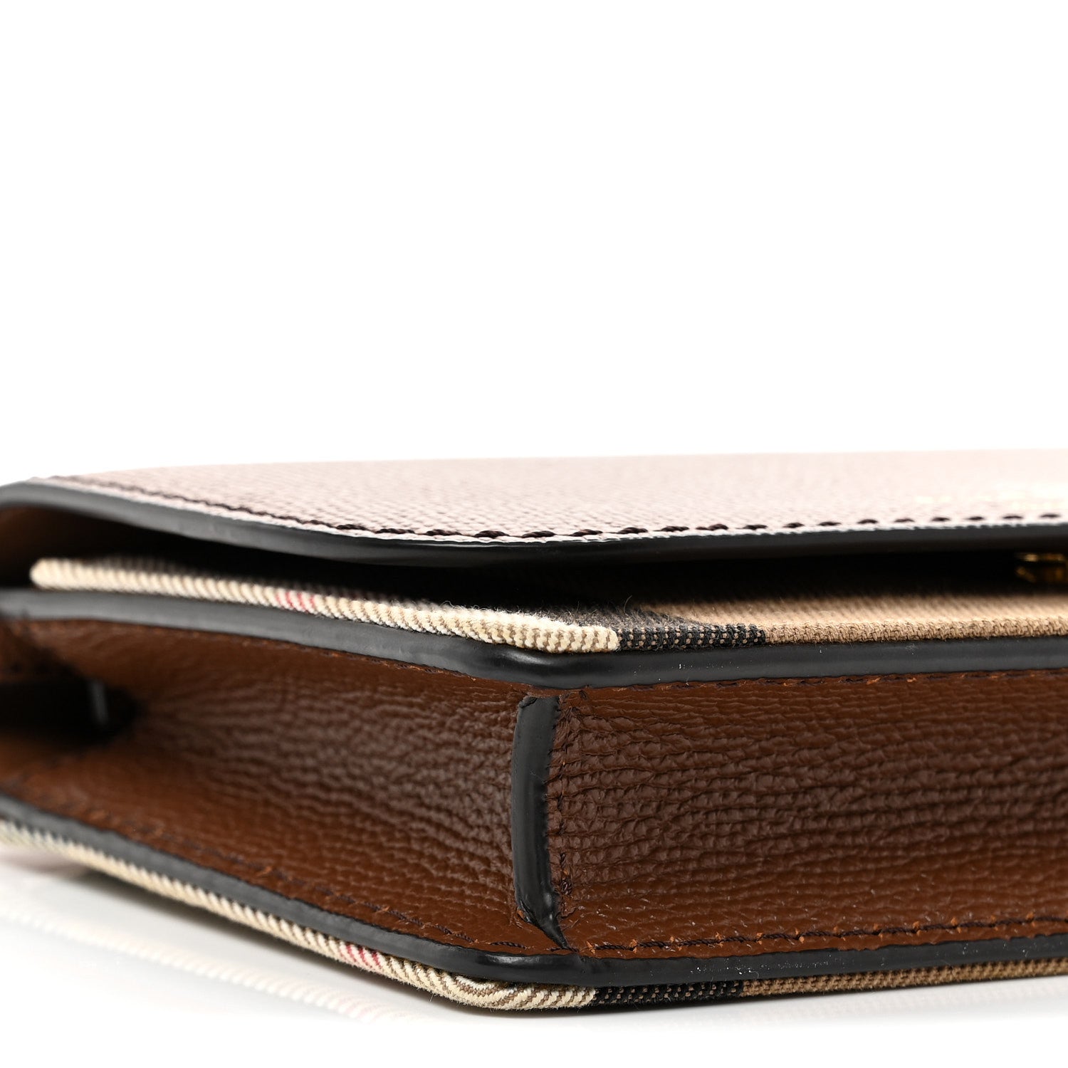 Derby Calfskin House Check Mini Hampshire Crossbody Tan