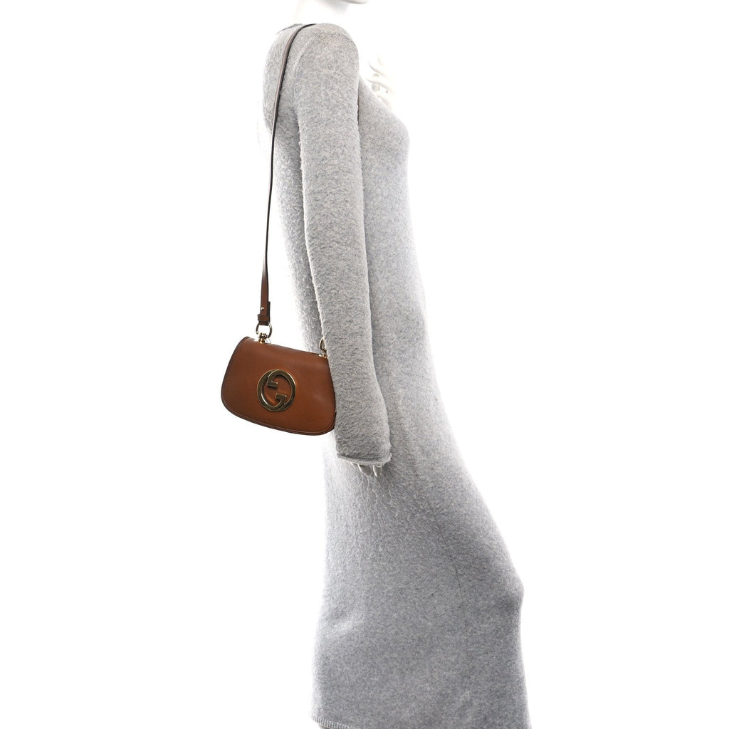 Roxy Calfskin Web Mini Blondie Shoulder Bag Cuir
