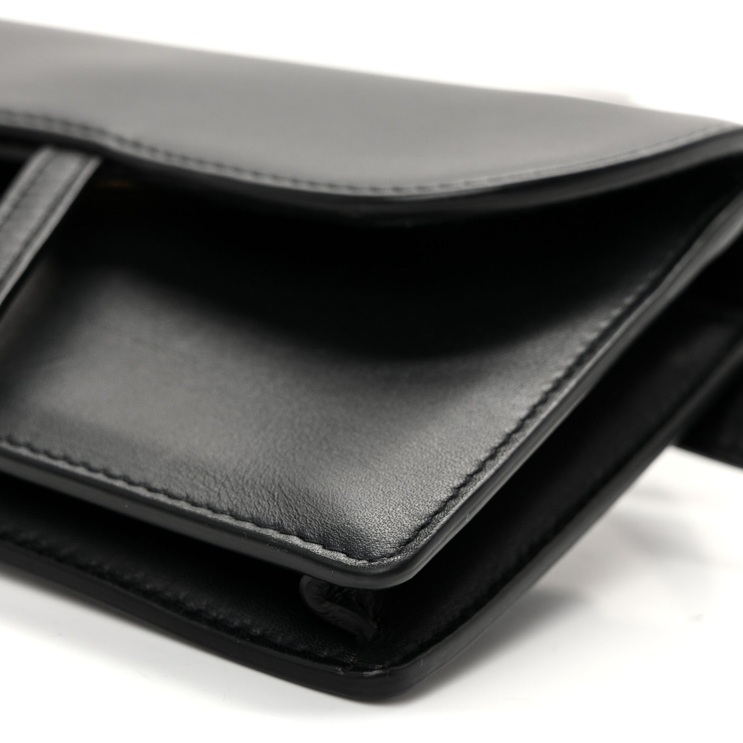 Calfskin Saddle Belt Bag Black