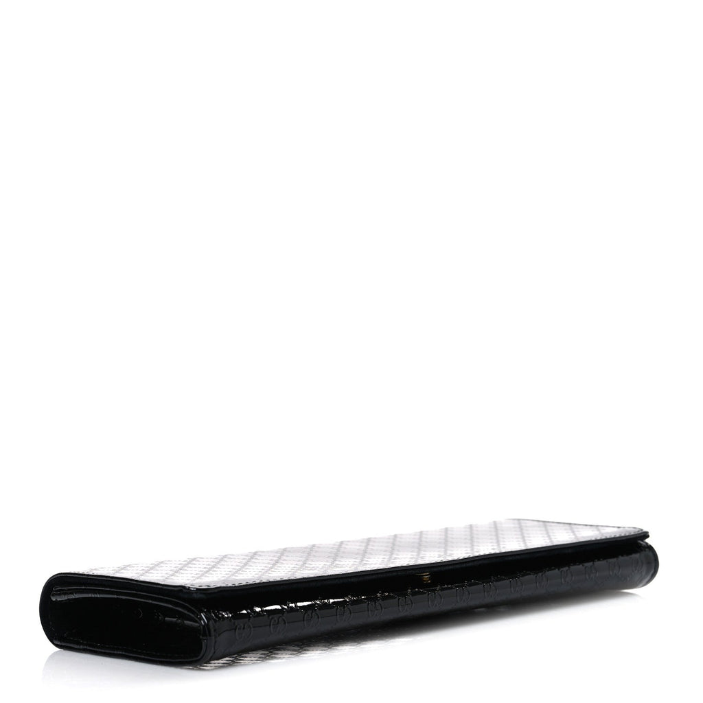 Patent Microguccissima Small Broadway Clutch Black