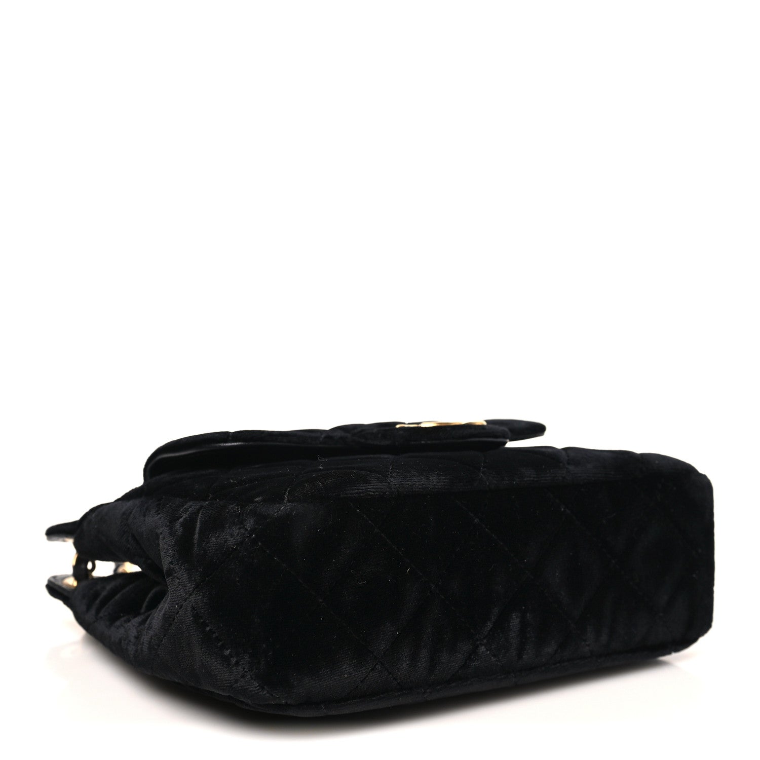 Velvet Quilted Small Wavy CC Hobo Black Hobo Black